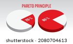 pareto principle 3d vector pie... | Shutterstock .eps vector #2080704613