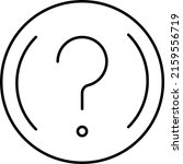 question mark thin line icon | Shutterstock .eps vector #2159556719