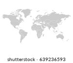 world map in grey color on... | Shutterstock .eps vector #639236593