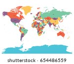 political map of world with... | Shutterstock .eps vector #654486559