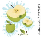 apple splash vector illustration | Shutterstock .eps vector #139174319