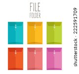 collection of envelope vector... | Shutterstock .eps vector #222591709