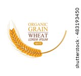 ears of wheat. vector... | Shutterstock .eps vector #483193450