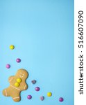hand decorated gingerbread men... | Shutterstock . vector #516607090