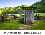 Old Wooden Outhouse In The...