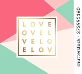 romantic love gold minimal logo ... | Shutterstock .eps vector #373995160