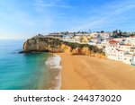 A view of Carvoeiro city in southern Portugal, Europe