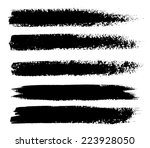 black ink vector brush strokes | Shutterstock .eps vector #223928050