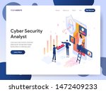 landing page template of cyber... | Shutterstock .eps vector #1472409233