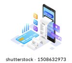 online payment  with mobile... | Shutterstock .eps vector #1508632973