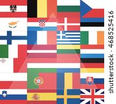 all flags  eu member states ... | Shutterstock . vector #468525416