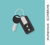 car key with remote control  ... | Shutterstock .eps vector #613488146