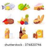 vector set of icons of natural... | Shutterstock .eps vector #376820746
