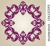 symmetric ornament frame in... | Shutterstock .eps vector #156132593