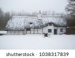 Winter Snow Covered Thatched...