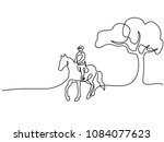 continuous one line drawing.... | Shutterstock .eps vector #1084077623