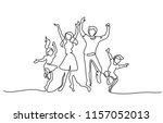 continuous one line drawing.... | Shutterstock .eps vector #1157052013
