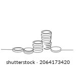 Stacks Of Coins Penny Cents....