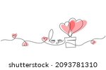 valentines day card decoration. ... | Shutterstock .eps vector #2093781310