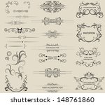 calligraphic design elements | Shutterstock .eps vector #148761860