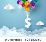 dollar sign hanging with... | Shutterstock .eps vector #529153360