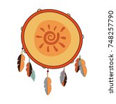 Vector Drum Icon. Indian Native ...
