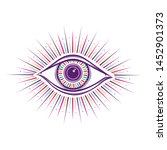 all seeing eye symbol. vision... | Shutterstock .eps vector #1452901373