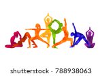 detailed colorful silhouette... | Shutterstock .eps vector #788938063