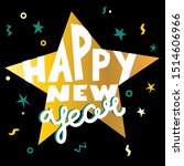 happy new year. holiday vector... | Shutterstock . vector #1514606966