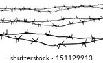 Silhouette Of The Barbed Wire