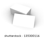 business cards mockup  blank | Shutterstock . vector #135300116