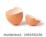 Egg shell isolated on white