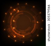 abstract technology circle. ... | Shutterstock . vector #305379566