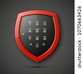 shield with electronic... | Shutterstock . vector #1070663426