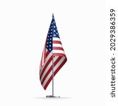 usa flag state symbol isolated... | Shutterstock .eps vector #2029386359