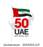 fifty uae national day  spirit... | Shutterstock .eps vector #2043501119