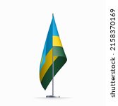 rwanda flag state symbol... | Shutterstock . vector #2158370169