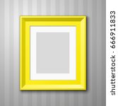 vertical photo frame with paper ... | Shutterstock .eps vector #666911833
