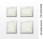 set of realistic square and... | Shutterstock .eps vector #751452430