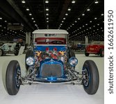 Small photo of DETROIT, MI/USA - February 28, 2020: Norm Grabowski's Kookie T, a customized 1931 Ford T-Bucket in "The Most Significant Hot Rods of the 20th Century" exhibit, at the Detroit Autorama.