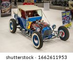 Small photo of DETROIT, MI/USA - February 28, 2020: Norm Grabowski's Kookie T, a customized 1931 Ford T-Bucket in "The Most Significant Hot Rods of the 20th Century" exhibit, at the Detroit Autorama.