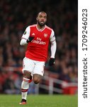 Small photo of Alexandre Lacazette of Arsenal - Arsenal v Olympiacos, UEFA Europa League - Round of 32 Second Leg, Emirates Stadium, London, UK - 27th February 2020