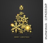 christmas tree background with... | Shutterstock .eps vector #1194203269