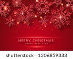 christmas background with... | Shutterstock .eps vector #1206859333