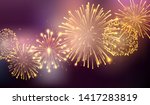 fireworks bursting in various... | Shutterstock .eps vector #1417283819