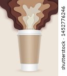 3d coffee cup with papercut... | Shutterstock .eps vector #1452776246