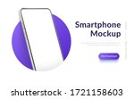 white realistic smartphone... | Shutterstock .eps vector #1721158603