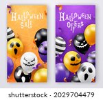 two halloween vector vertical... | Shutterstock .eps vector #2029704479