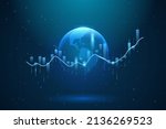 hi tech hologram of planet... | Shutterstock .eps vector #2136269523