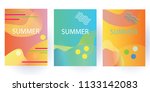 unique artistic summer cards... | Shutterstock .eps vector #1133142083